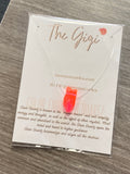 The Gigi Quartz Necklace-Neon Pink/Orange