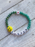 Green Bestie Sister Emoji Bracelet