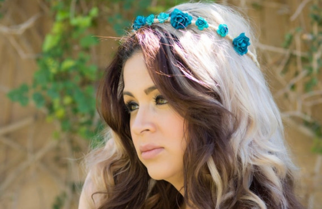 Turquoise Flower Crown