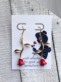 Belle Red Rose Earrings