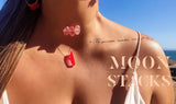 The Gigi Quartz Necklace-Neon Pink/Orange